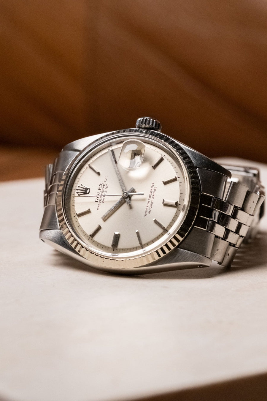 1975 Rolex Datejust 36 Silver “Doorstop” Pie - Pan “Doorstop” Dial Fluted Jubilee Ref. 1601 - Wristory