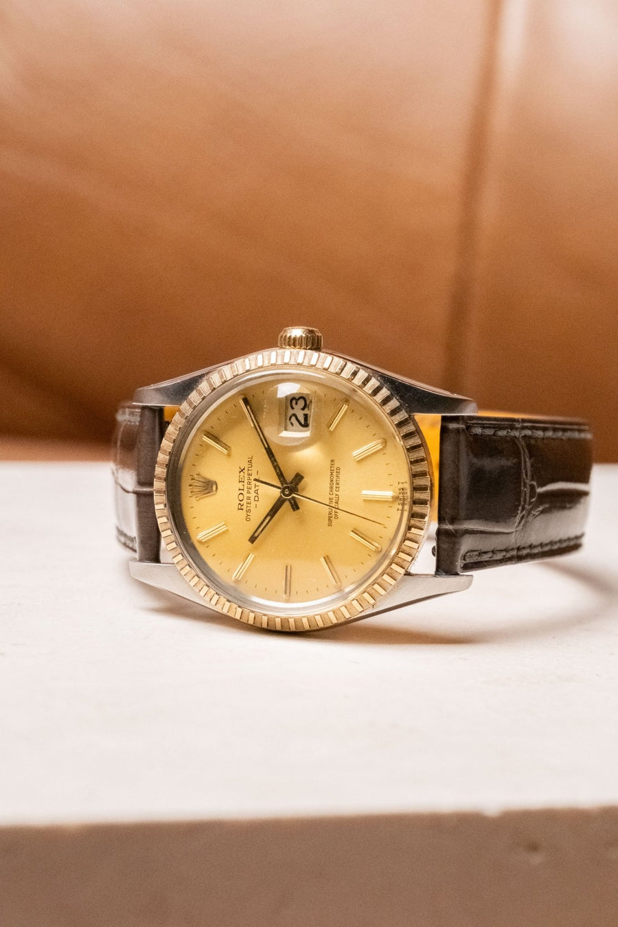 1982 Rolex Oyster-Perpetual Date Champagne 15053 pre-owned watch Wristory Melbourne