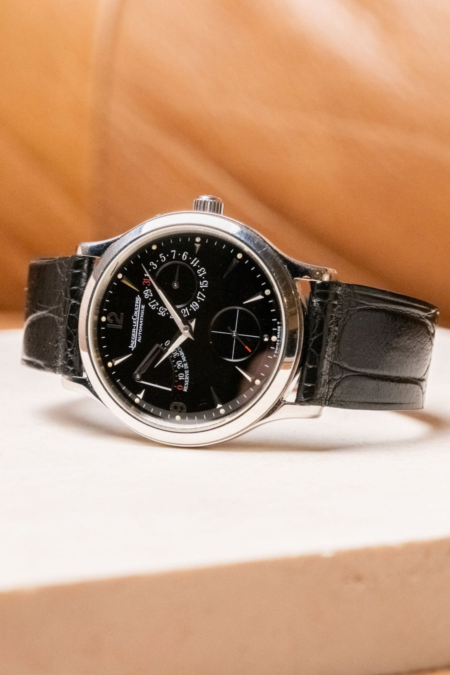 1990s Jaeger-LeCoultre Master Control Automatic Black Dial “Automatique” 140.8.93 pre-owned watch Wristory Melbourne