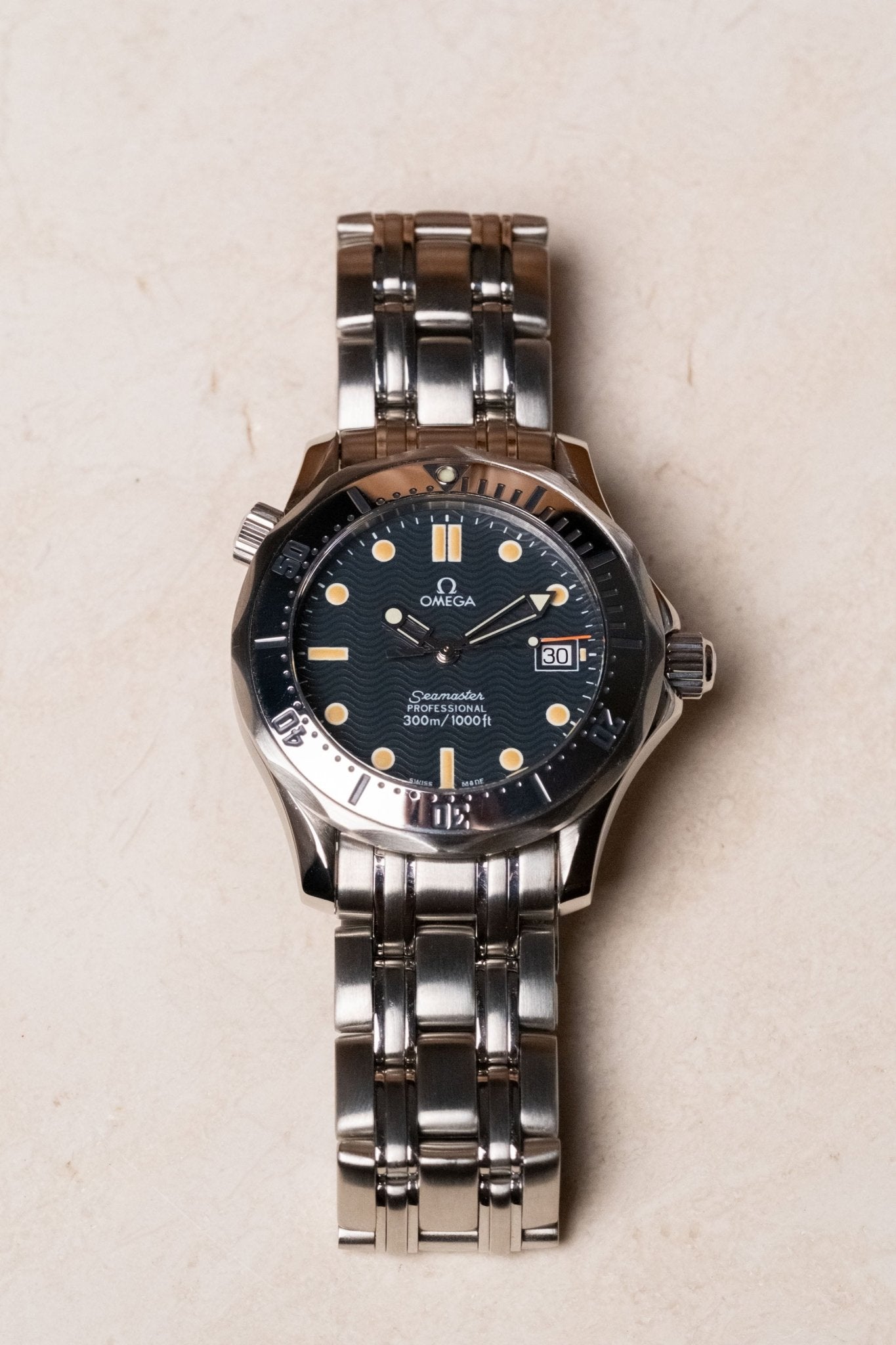 1995 OMEGA Seamaster Diver 300M Professional Mid Size 36mm Quartz Date Ref 2562.80 - Wristory