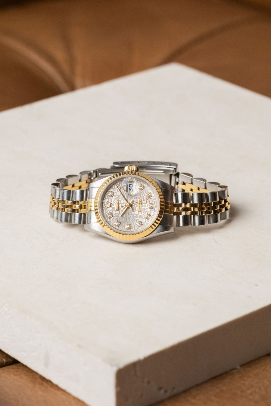 1996 Rolex Lady-Datejust with RSC & Pouch Ref. 69173G - Wristory