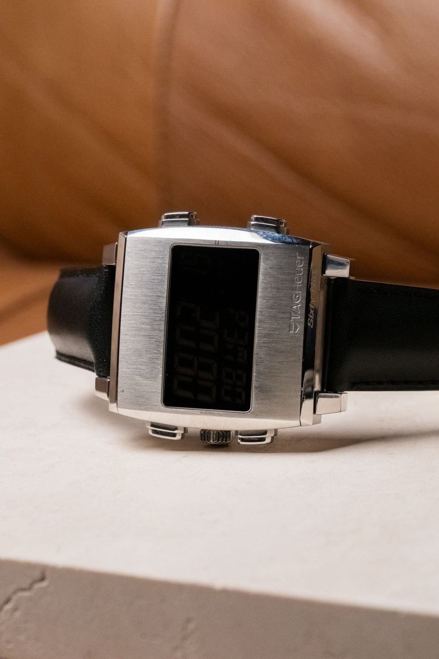2000s TAG Heuer Monaco Sixty Nine Ref CW9110.FC6177 Black Sunray Dial Mechanical - Digital Flip Chronograph Watch - Wristory