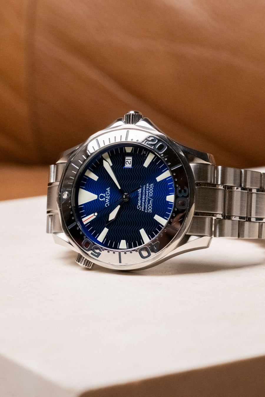 2007 OMEGA Seamaster Diver 300M 41mm Electric Blue Dial Automatic Ref 2250.80 - Wristory