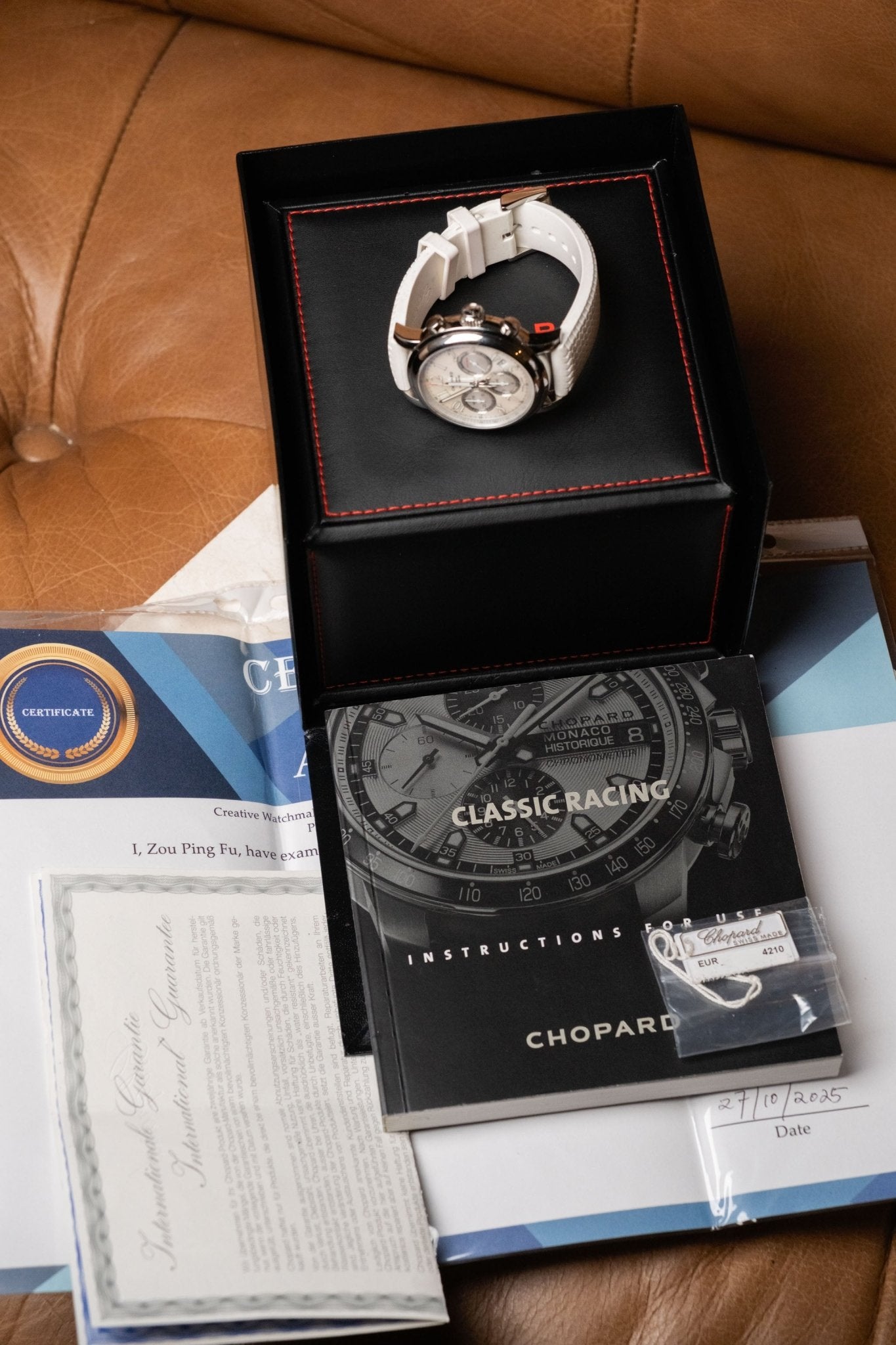 2015 Chopard 1000 Mille Miglia Mother of Pearl Chronograph 42mm Ref. 168511 - 3018 - Wristory