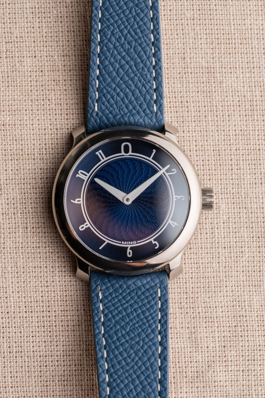 2017 MING 17.01 Titanium Mosaic Guilloché Blue Dial - Wrist Story Pty Ltd