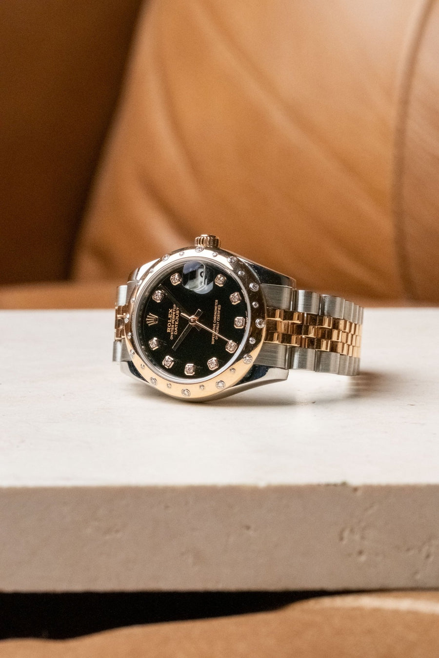 2017 Rolex Datejust 31 Black Big Diamond Dial with Diamond Bezel Ref. 178341 - Wristory