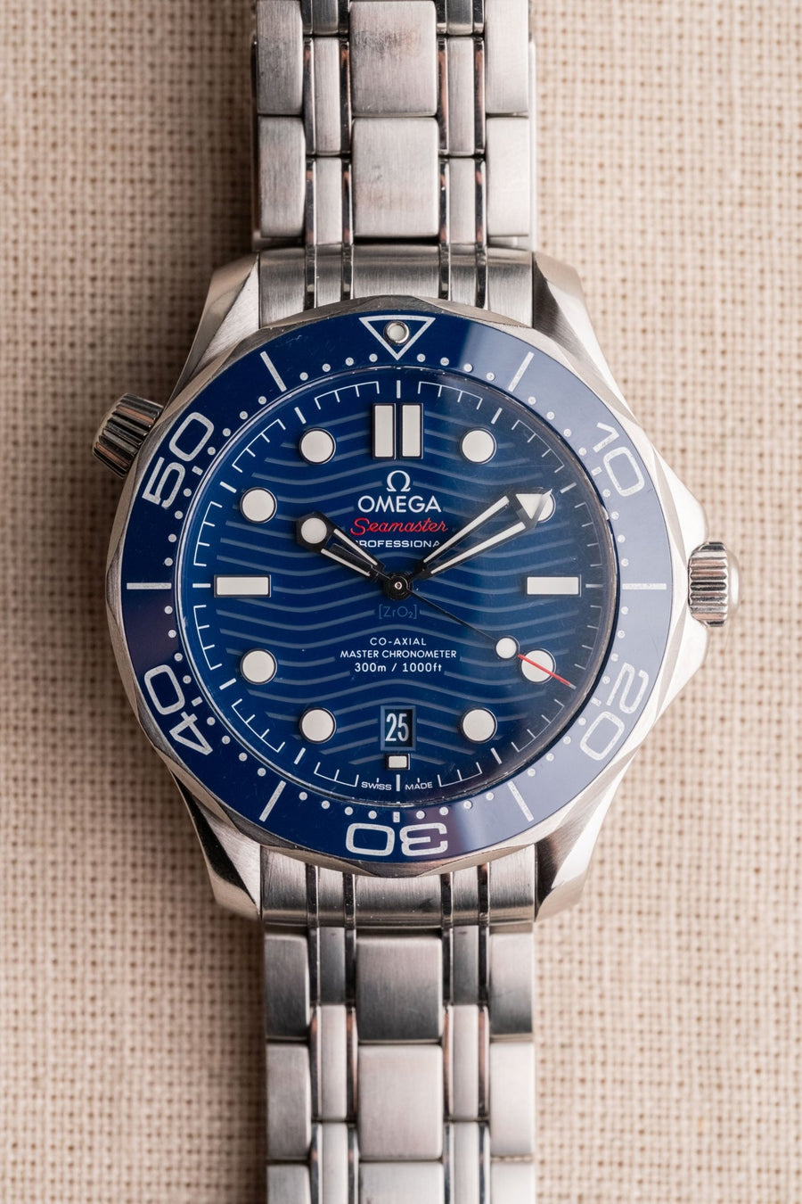 2021 Omega Seamaster Professional 300M “Blue Wave” Dial pre-owned watch Wristory Melbourne