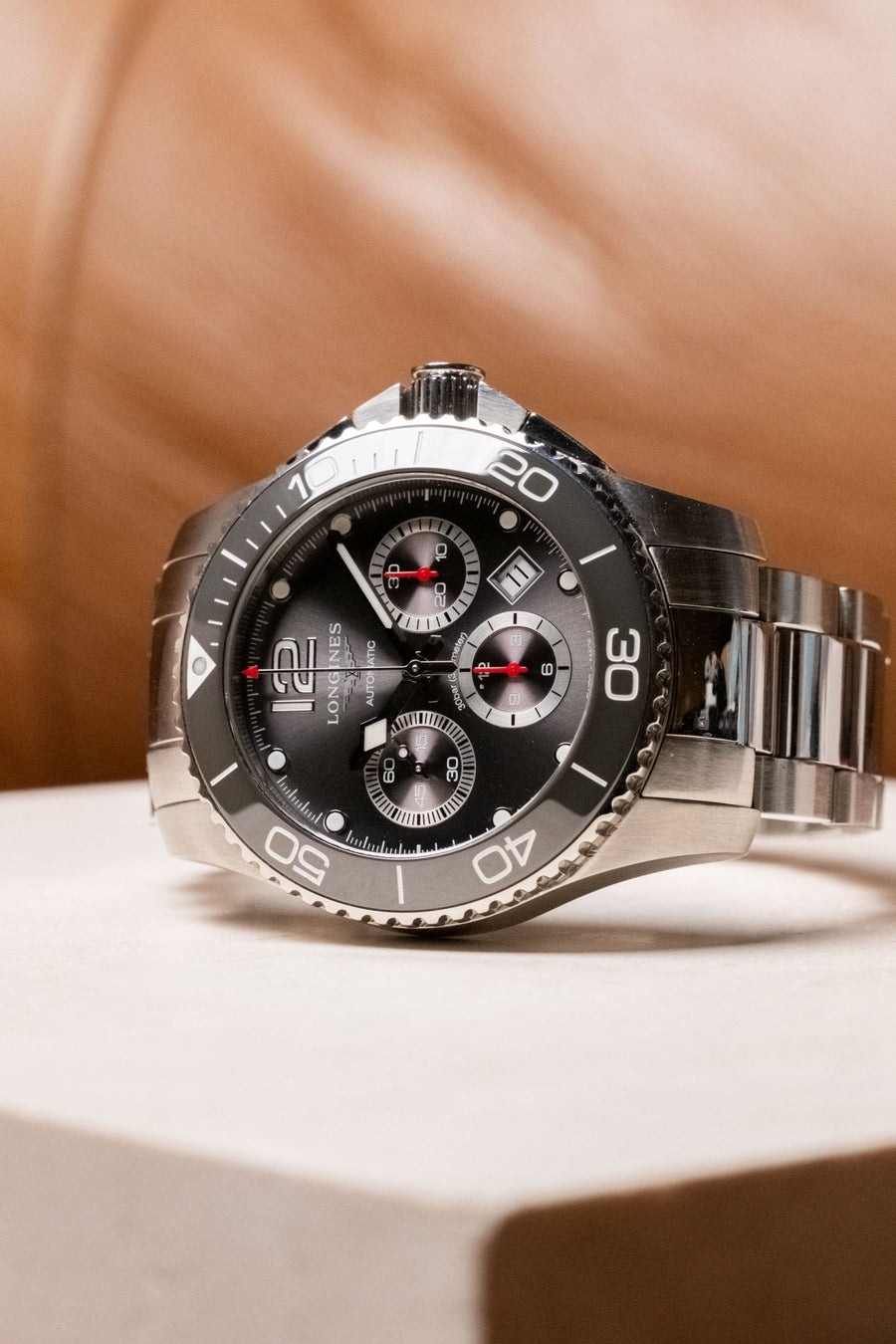 2023 Longines HydroConquest Chronograph Grey Dial L3.782.4.96.9 pre-owned watch Wristory Melbourne