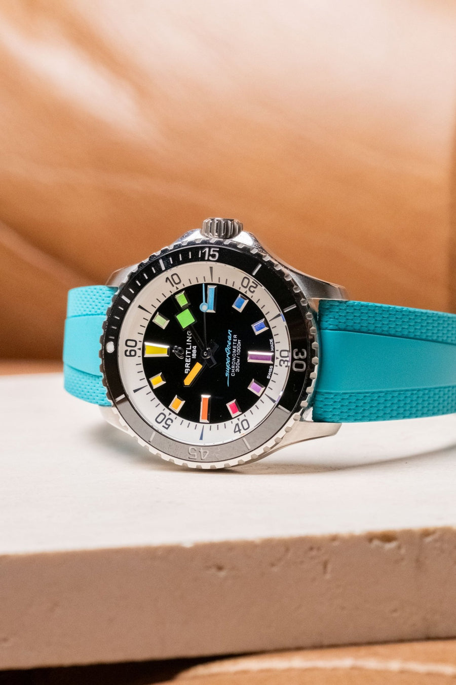 2024 Breitling Superocean Automatic 42 “Rainbow” A17375 pre-owned watch Wristory Melbourne