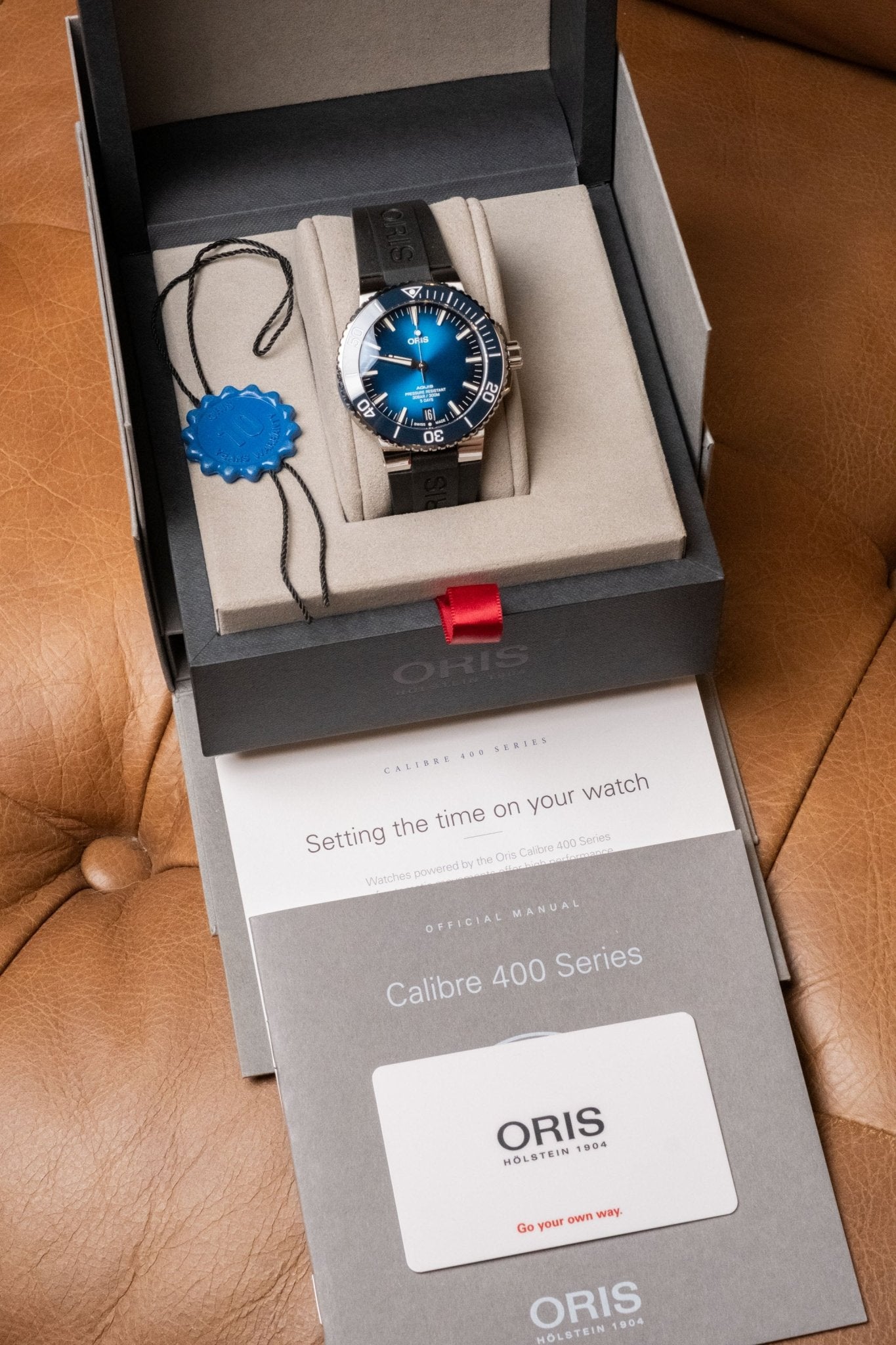 2026 Oris Aquis Date Calibre 400 Blue full set box and papers
