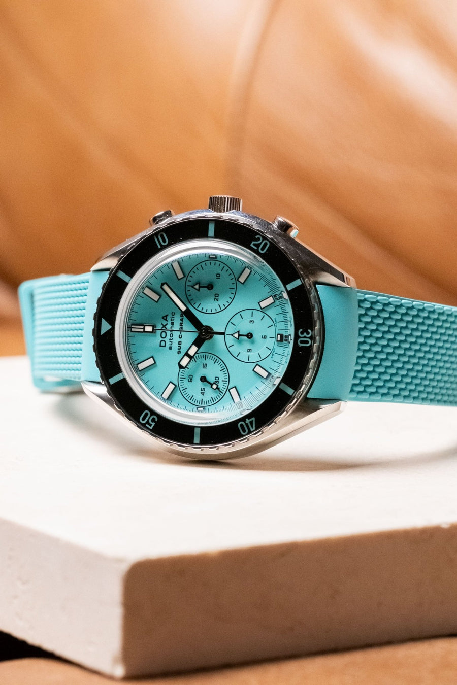DOXA Sub 200 C-Graph Aquamarine/ Tiffany Blue Mint 45mm Full Set 798.010.241.25 pre-owned watch Wristory Melbourne