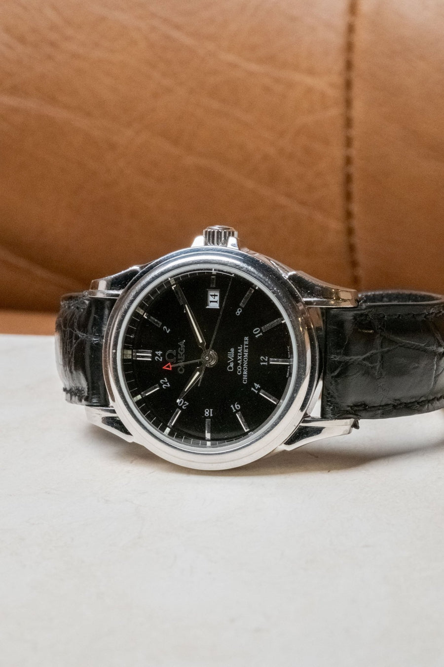 Omega Deville Co-Axial Chronometer GMT 4833.50.31 pre-owned watch Wristory Melbourne