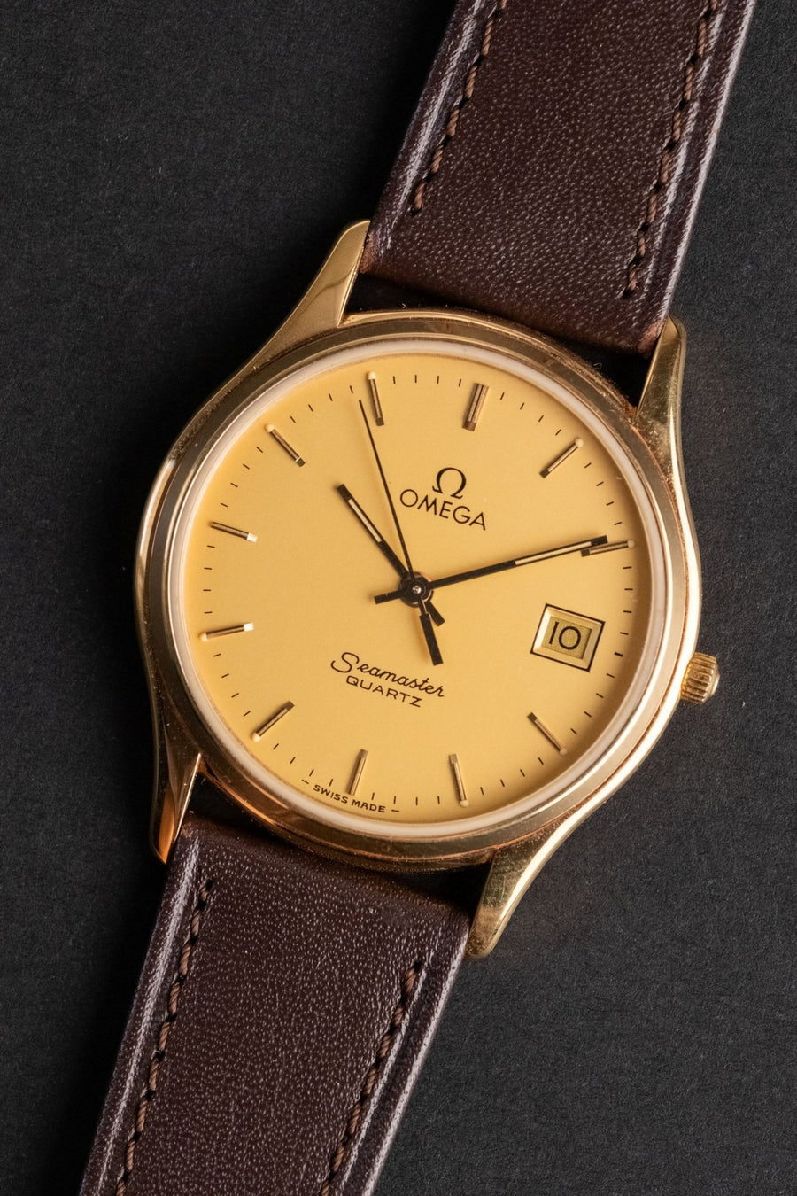 1980s OMEGA Seamaster Brest Quartz Date 6178227 pre-owned watch Wristory Melbourne