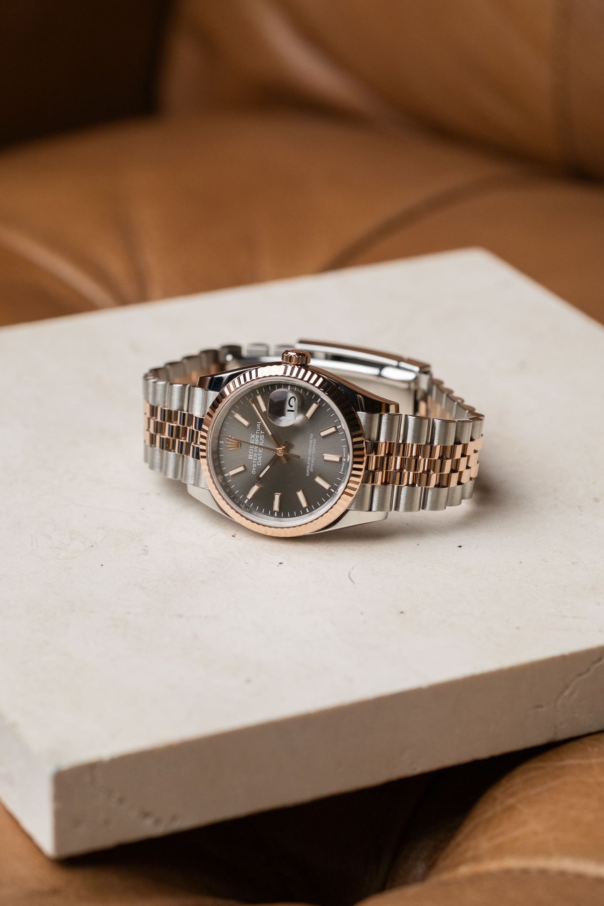 2018 Rolex Datejust 36 Two-Tone Rose Gold Slate Gray Dial 126231 — photo 13