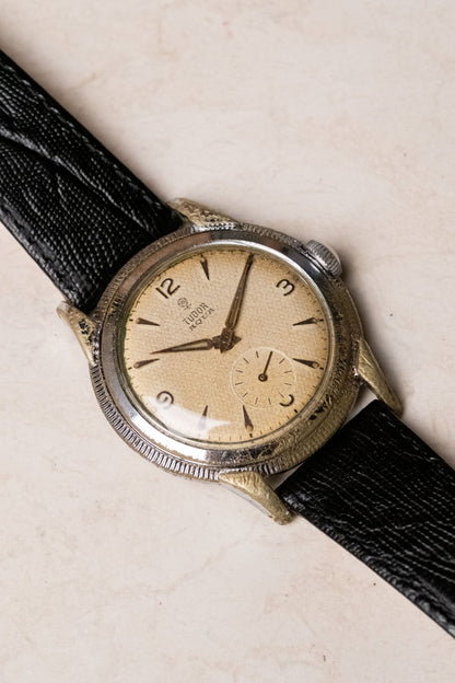1950s Tudor Aqua Manual - Wind Honeycomb Dial Serviced - Wristory