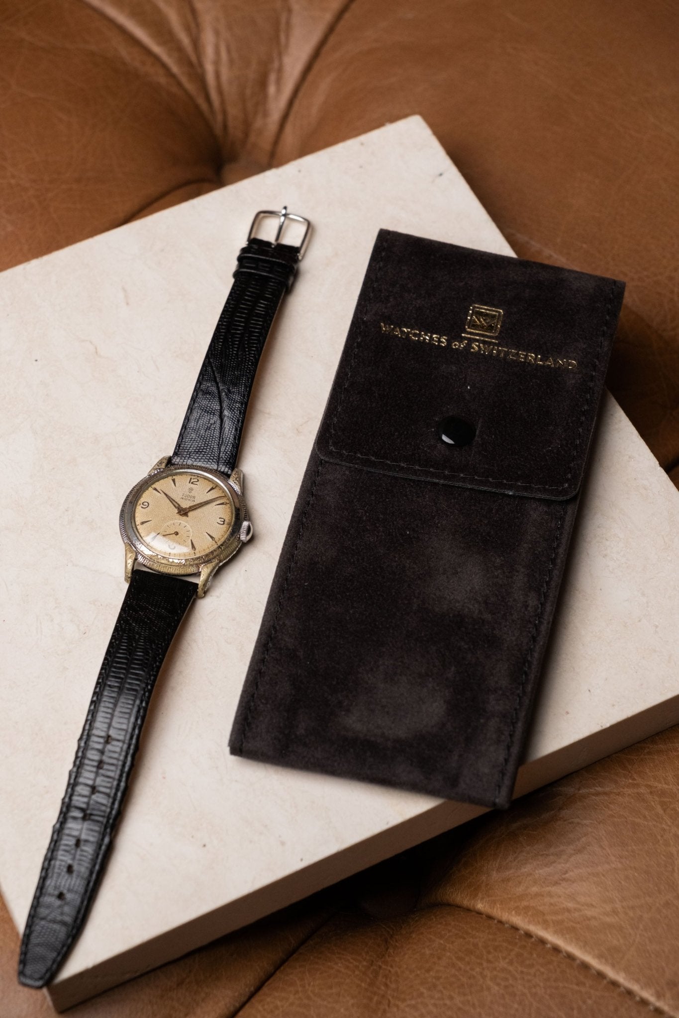 1950s Tudor Aqua Manual - Wind Honeycomb Dial Serviced - Wristory