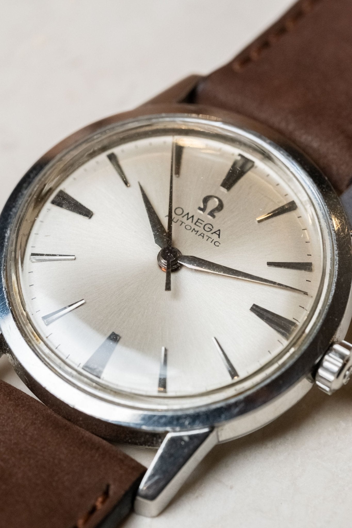 1958 OMEGA Seamaster Automatic CK 14773-61 SC dial detail close-up
