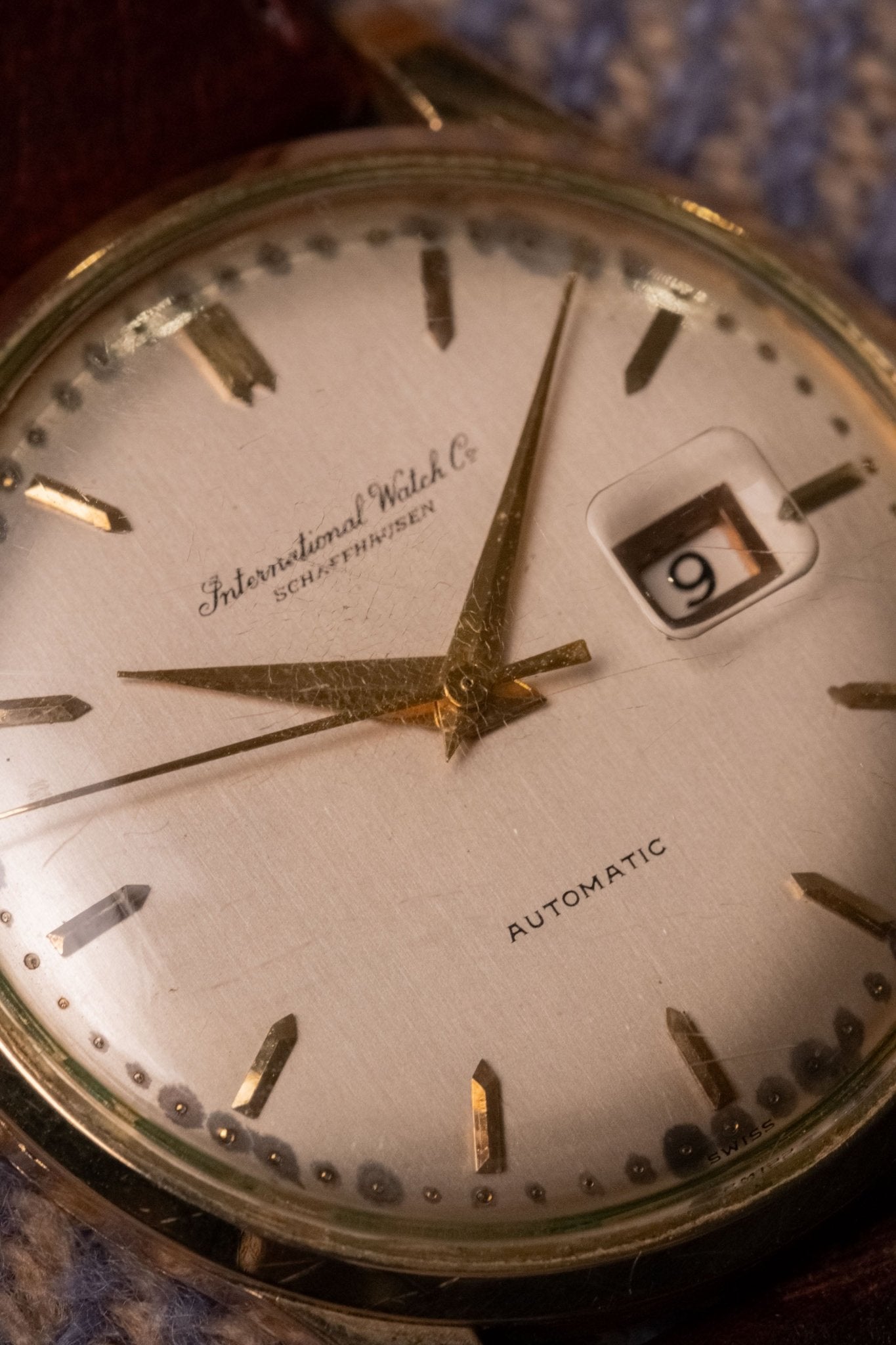 1960s IWC Schaffhausen Cal. 8531 Automatic dial detail close-up
