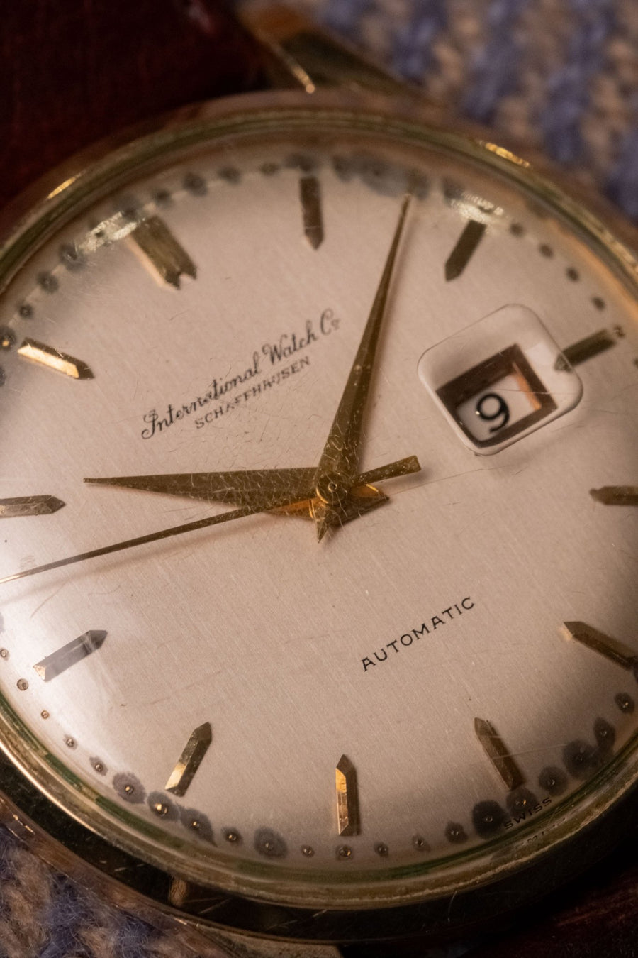 1960s IWC Schaffhausen Cal. 8531 Automatic dial detail close-up