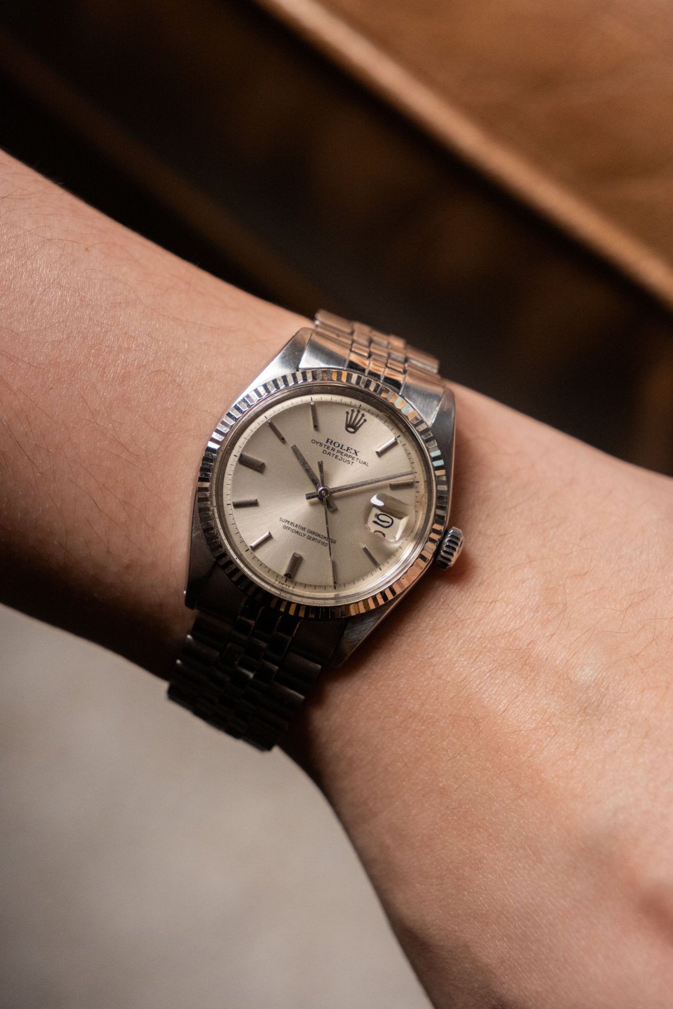 1975 Rolex Datejust 36 Silver “Doorstop” Pie - Pan “Doorstop” Dial Fluted Jubilee Ref. 1601 - Wristory