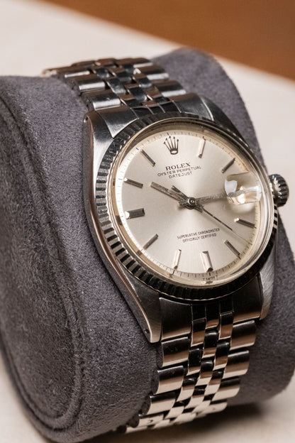 1975 Rolex Datejust 36 Silver “Doorstop” Pie - Pan “Doorstop” Dial Fluted Jubilee Ref. 1601 - Wristory
