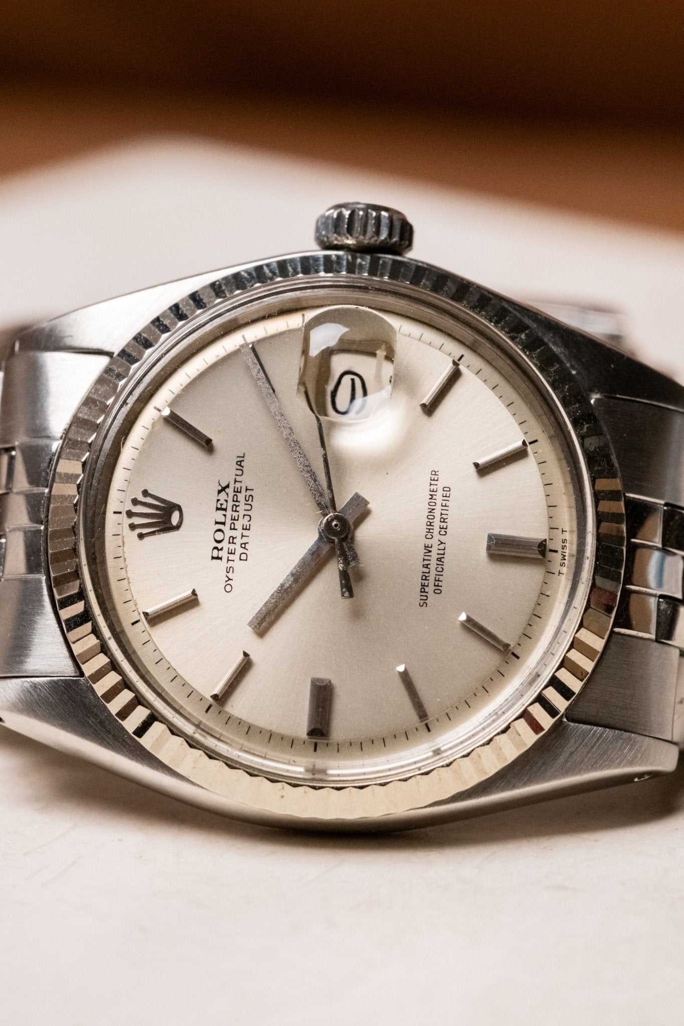 1975 Rolex Datejust 36 Silver “Doorstop” Pie - Pan “Doorstop” Dial Fluted Jubilee Ref. 1601 - Wristory