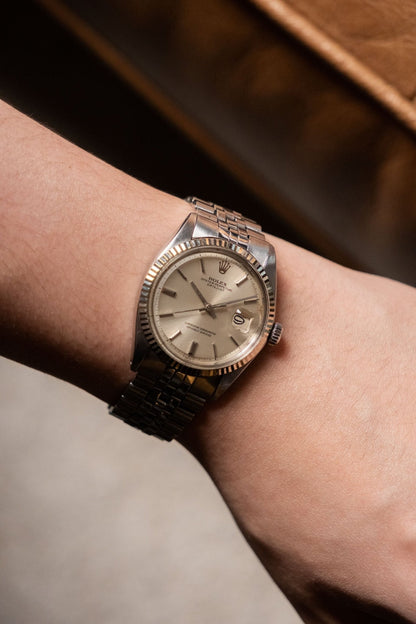1975 Rolex Datejust 36 Silver “Doorstop” Pie - Pan “Doorstop” Dial Fluted Jubilee Ref. 1601 - Wristory