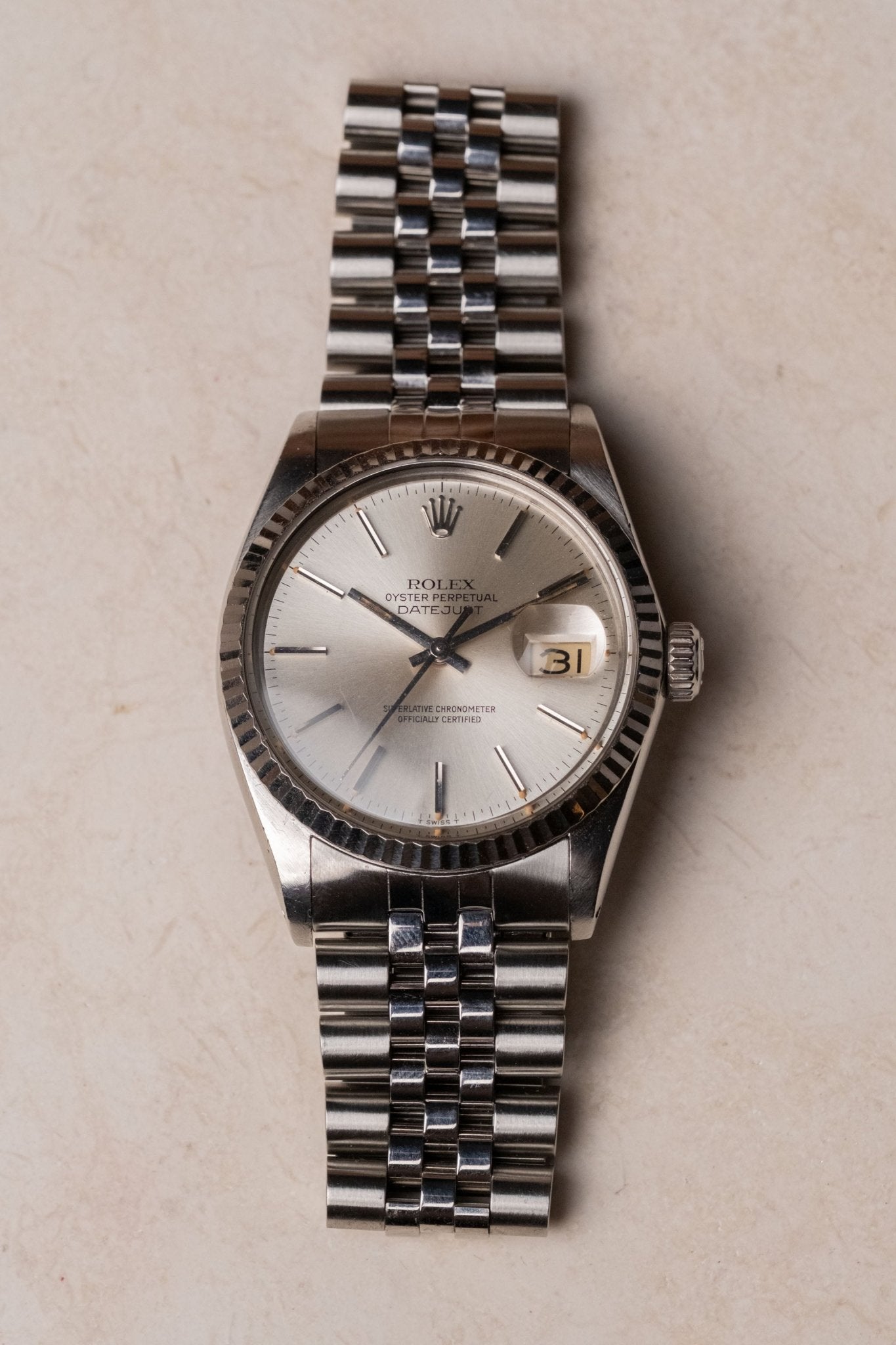 1982 Rolex Datejust 36 on Jubilee Unpolished 36mm Ref. 16014 - Wristory