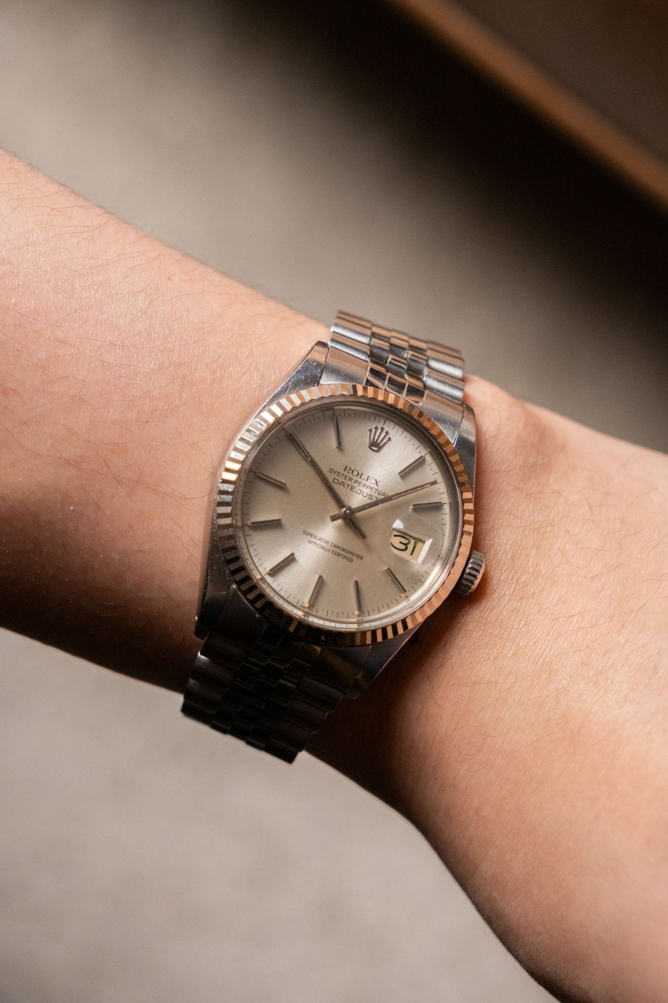 1982 Rolex Datejust 36 on Jubilee Unpolished 36mm Ref. 16014 - Wristory