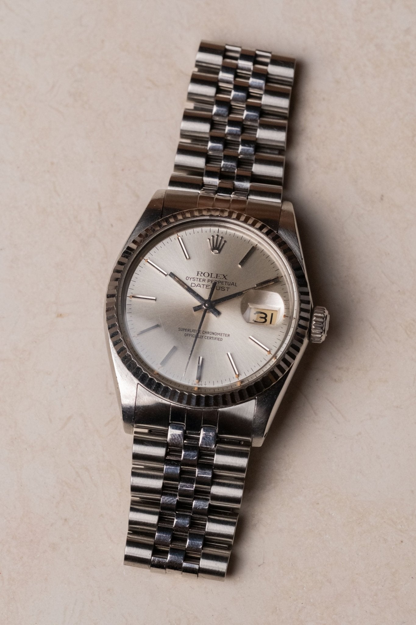 1982 Rolex Datejust 36 on Jubilee Unpolished 36mm Ref. 16014 - Wristory