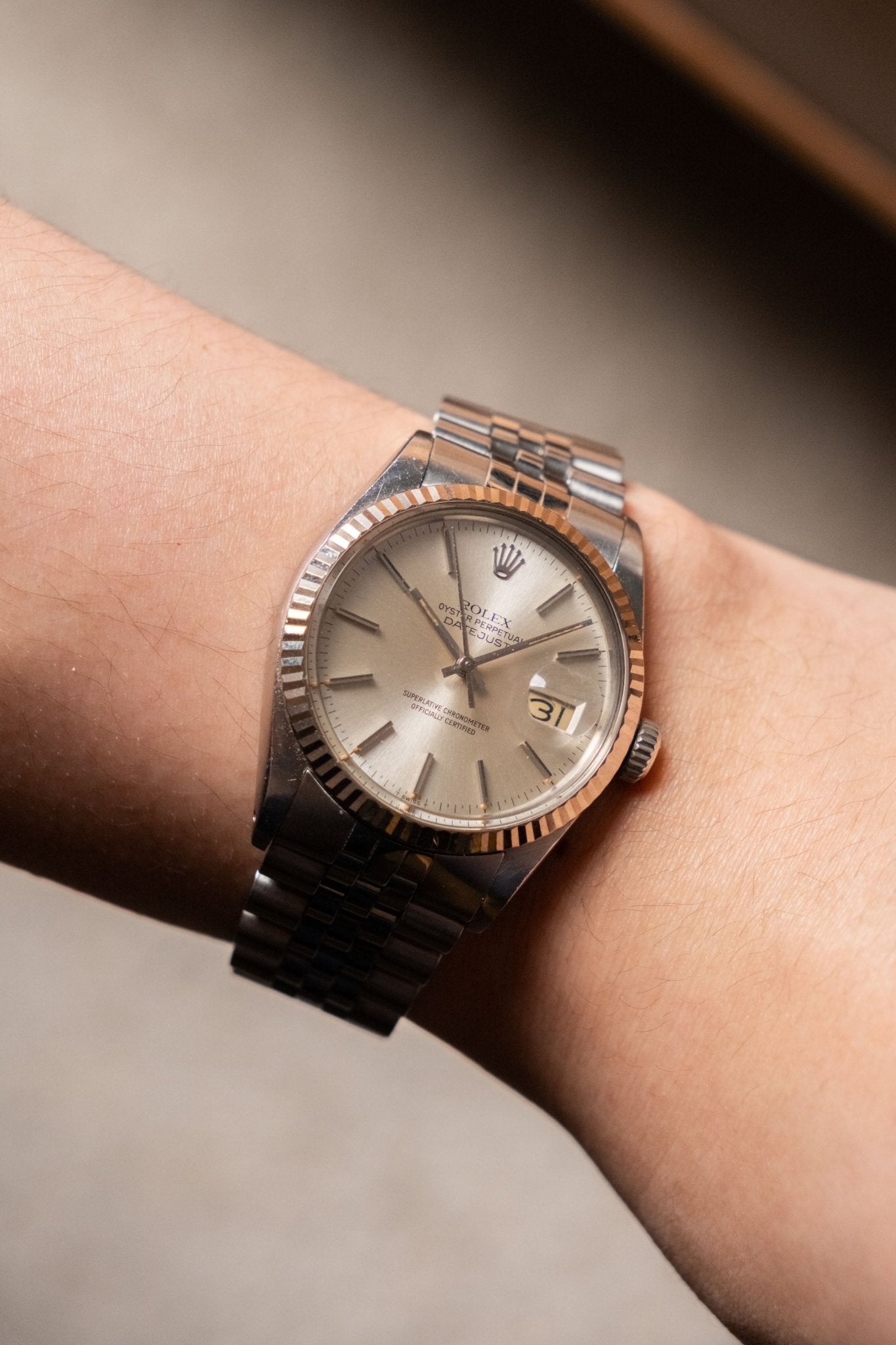 1982 Rolex Datejust 36 on Jubilee Unpolished 36mm Ref. 16014 - Wristory