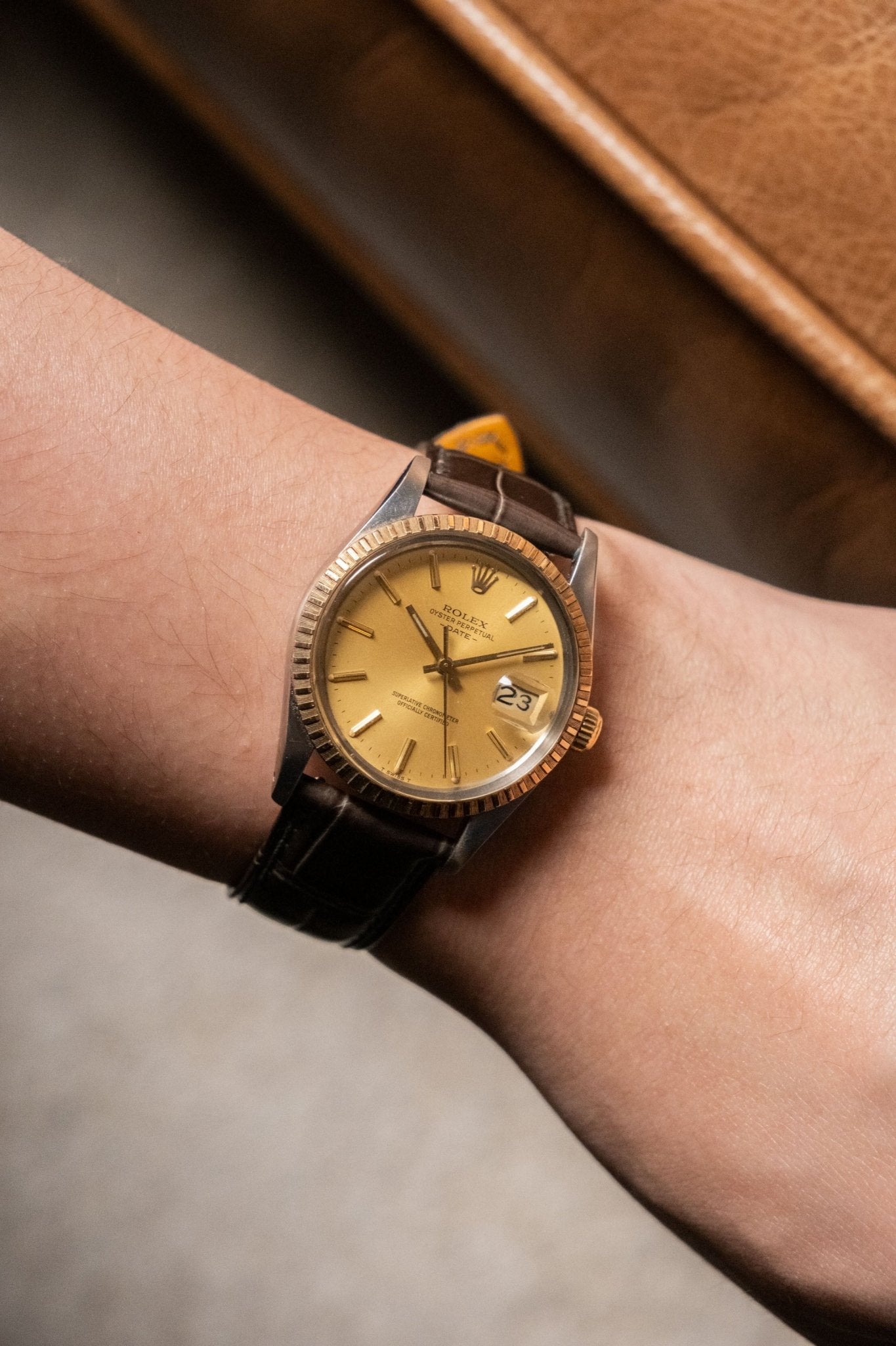 1982 Rolex Oyster-Perpetual Date Champagne 15053 Details