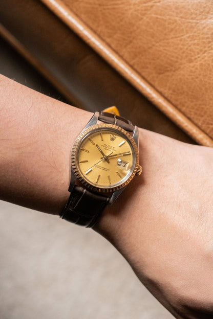 1982 Rolex Oyster-Perpetual Date Champagne 15053 pre-owned watch Wristory Melbourne