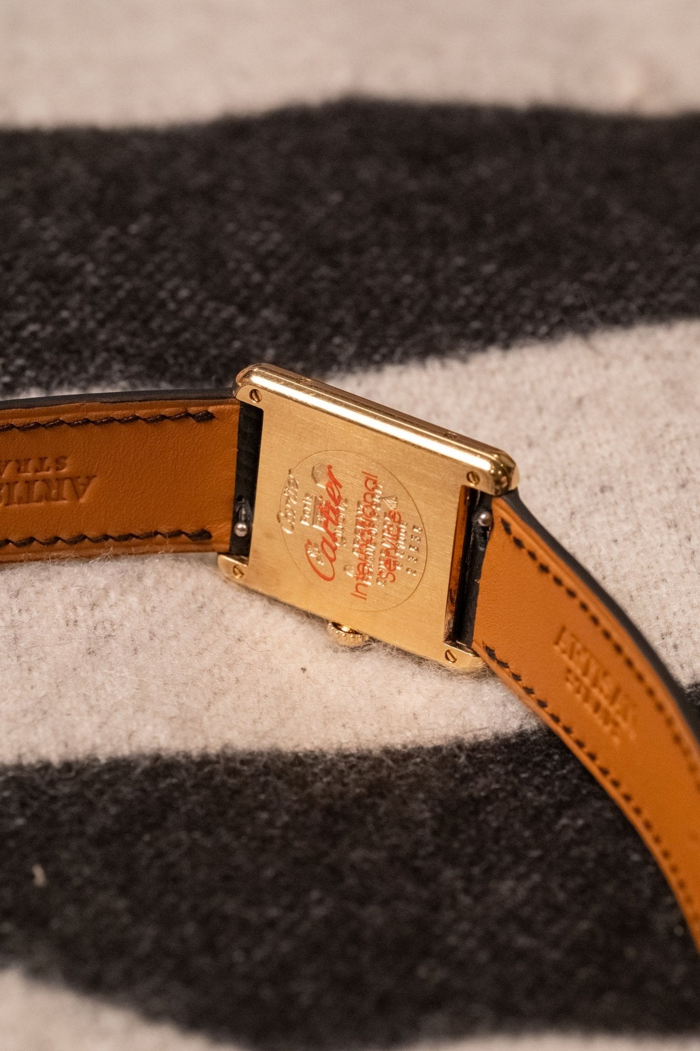 1990 Cartier Tank Vermeil Black Onyx Dial - Wrist Story Pty Ltd