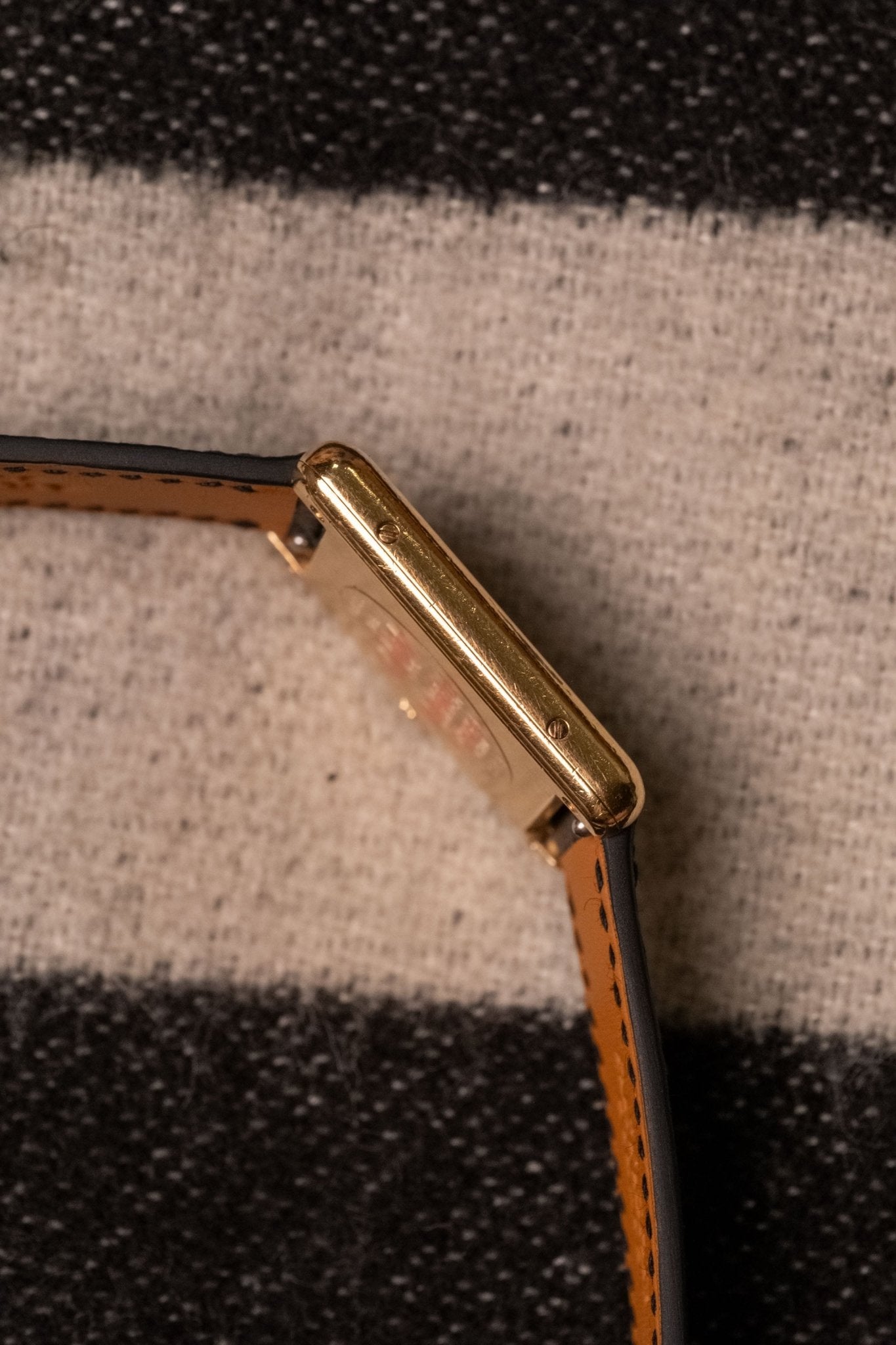 1990 Cartier Tank Vermeil Black Onyx Dial - Wrist Story Pty Ltd