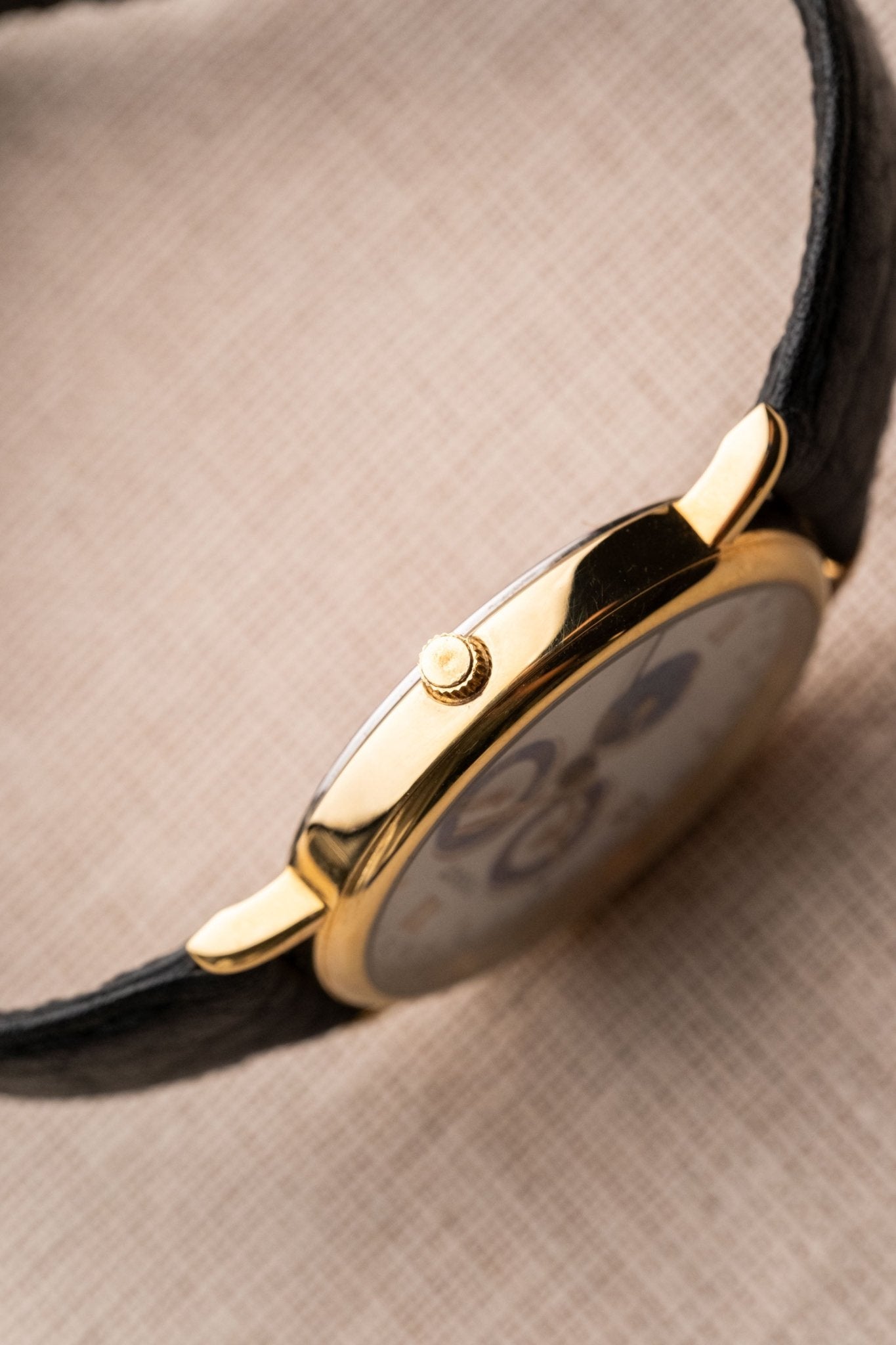 1990s Tissot C265 Moonphase Triple Calendar Quartz case profile side view