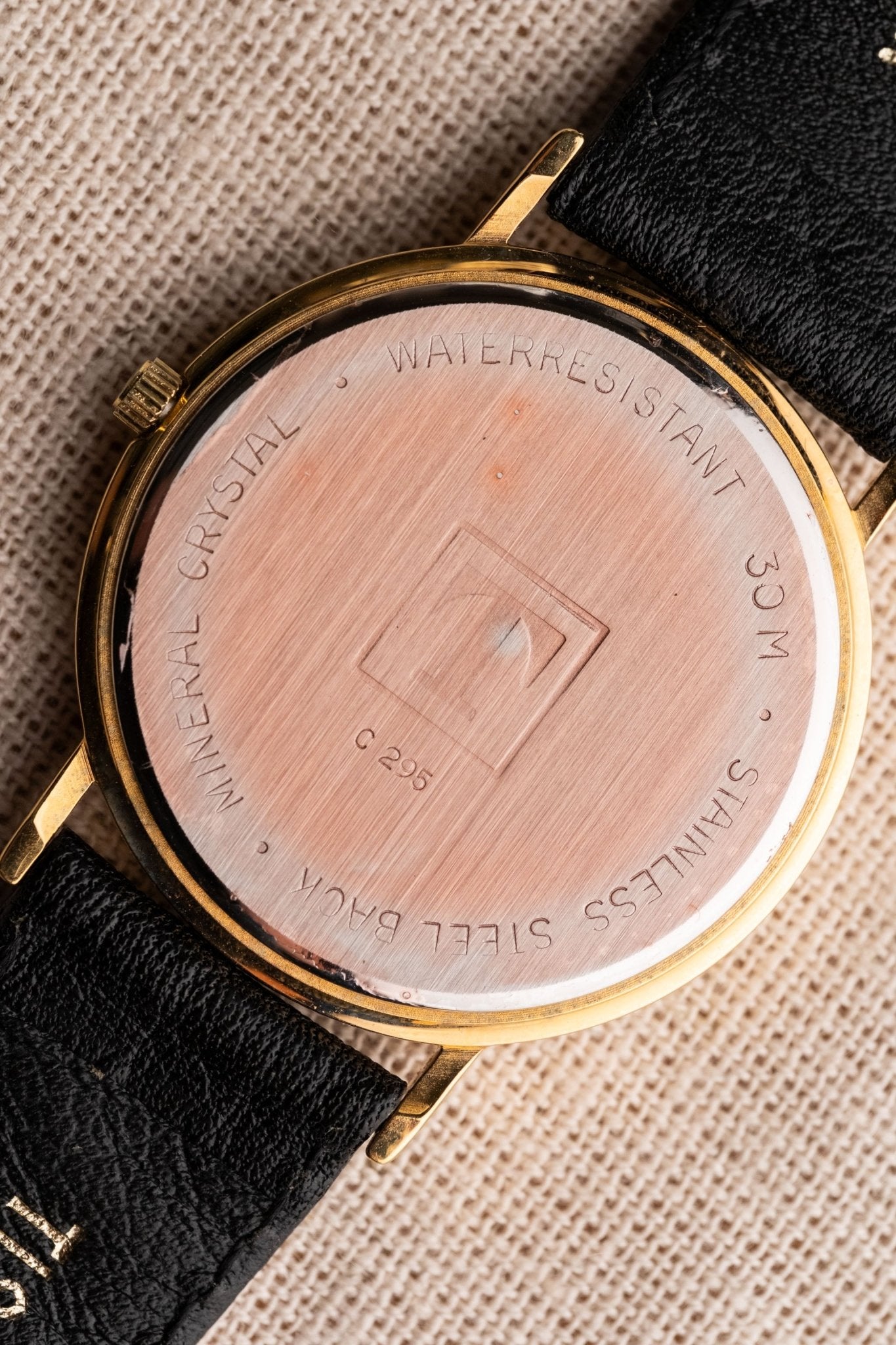 1990s Tissot C265 Moonphase Triple Calendar Quartz caseback view