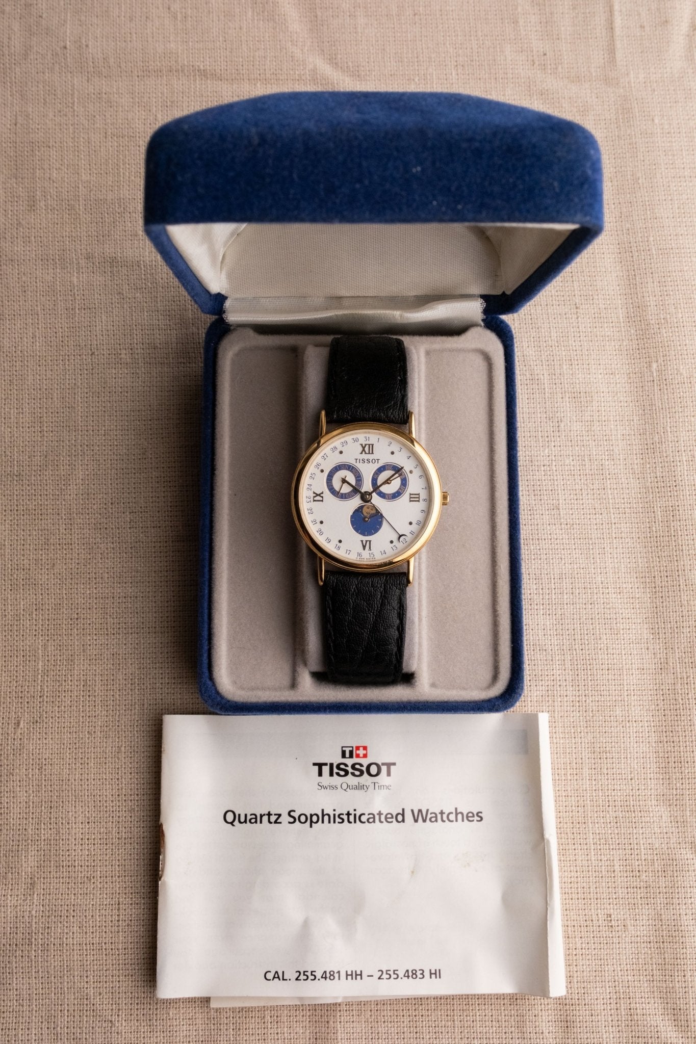 1990s Tissot C265 Moonphase Triple Calendar Quartz full set box and papers