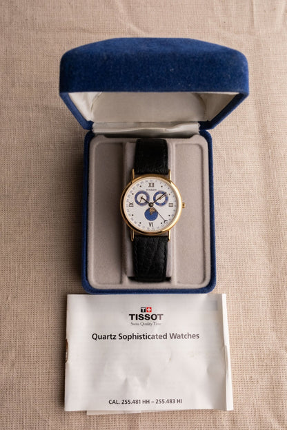 1990s Tissot C265 Moonphase Triple Calendar Quartz full set box and papers