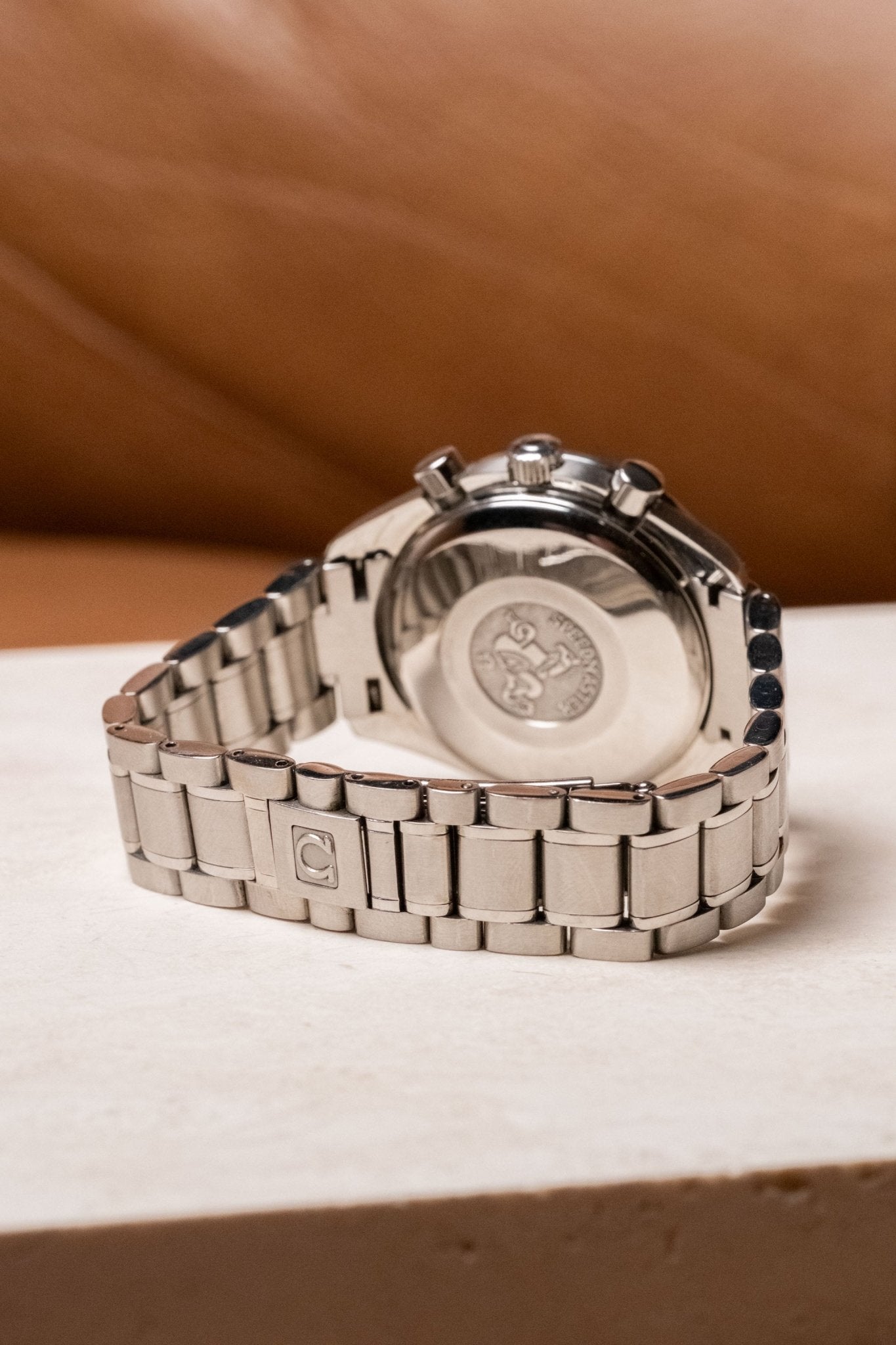 1993 OMEGA Speedmaster Triple Day-Date Mk40 caseback view