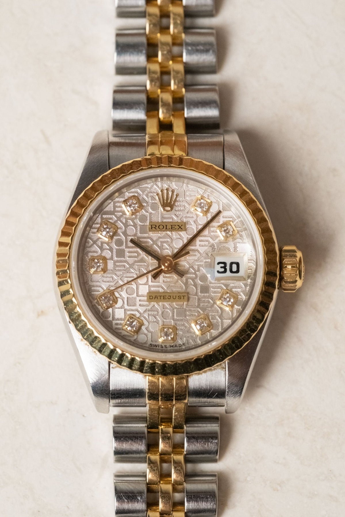 1996 Rolex Lady-Datejust with RSC & Pouch Ref. 69173G - Wristory