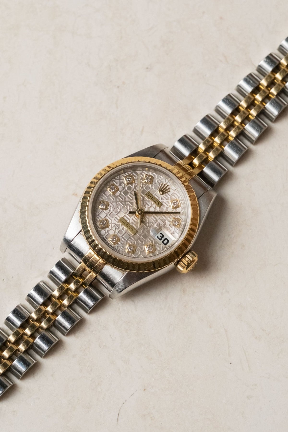 1996 Rolex Lady-Datejust with RSC & Pouch Ref. 69173G - Wristory