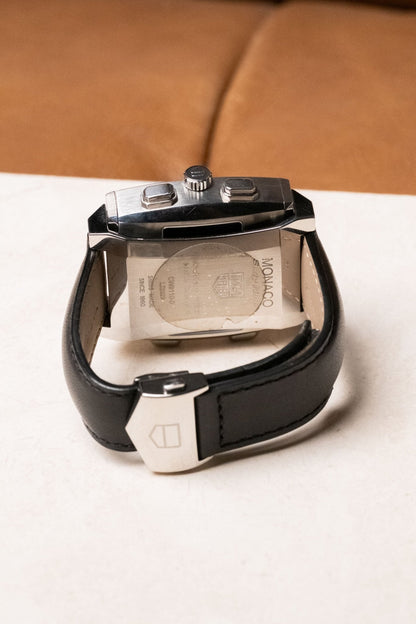 2000s TAG Heuer Monaco Sixty Nine Ref CW9110.FC6177 Black Sunray Dial Mechanical - Digital Flip Chronograph Watch - Wristory