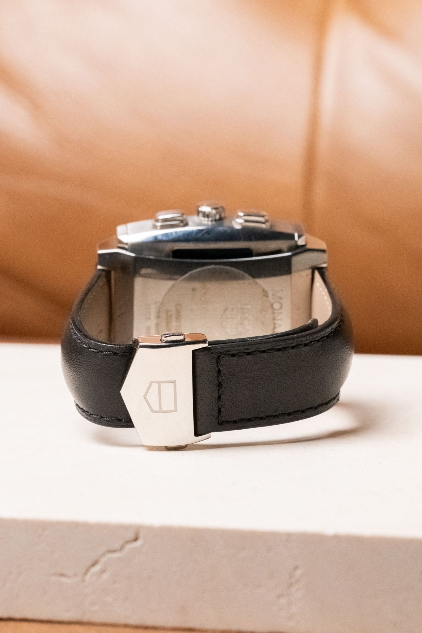 2000s TAG Heuer Monaco Sixty Nine Ref CW9110.FC6177 Black Sunray Dial Mechanical - Digital Flip Chronograph Watch - Wristory