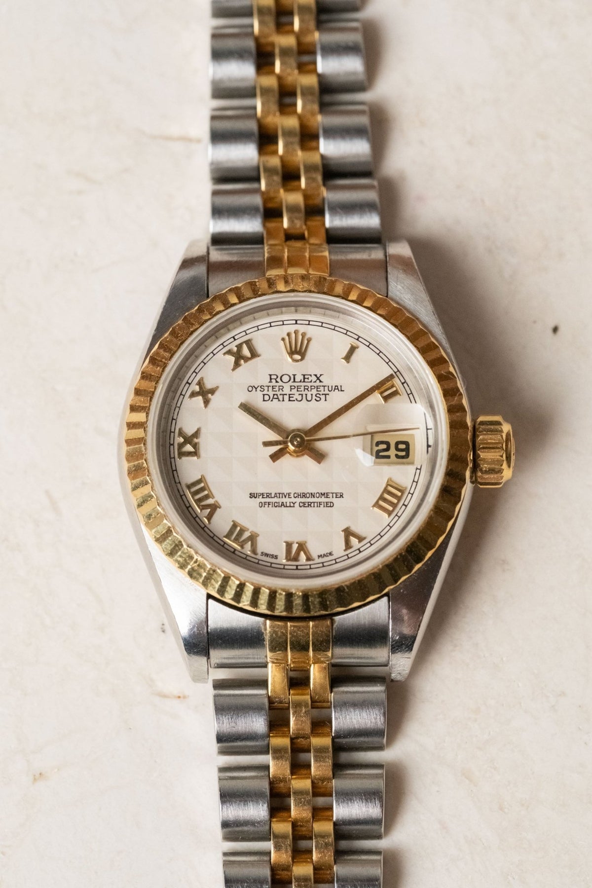 2005 Rolex Lady-Datejust Ivory Pyramid Dial Ref. 79173 - Wristory