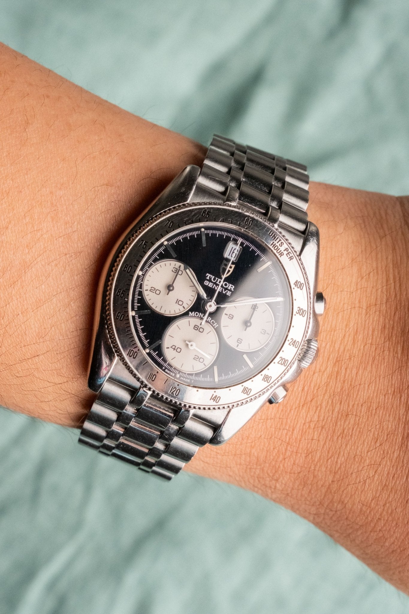 2005 Tudor Monarch Chronograph "Reverse Panda" 15900 Details