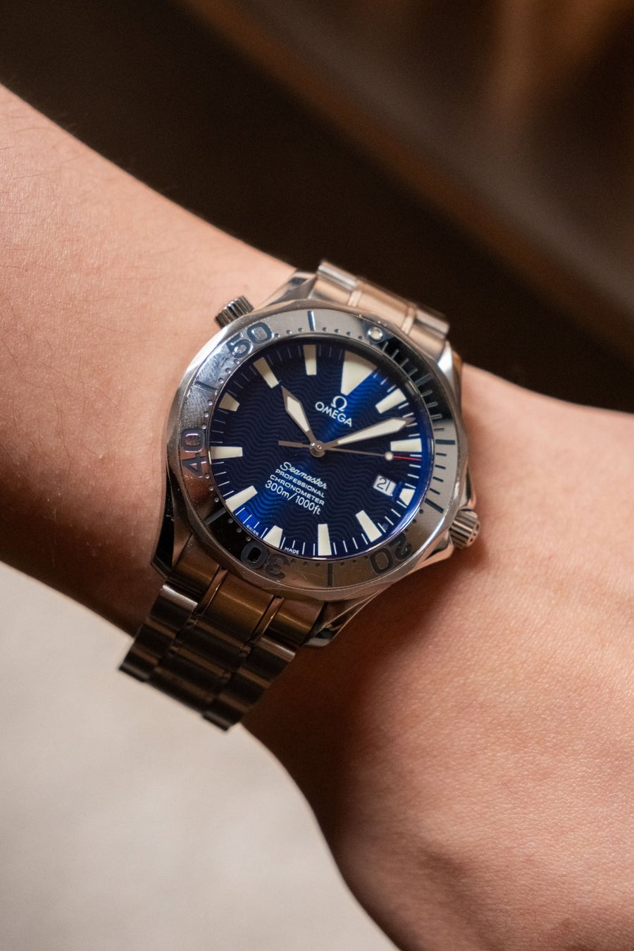 2007 OMEGA Seamaster Diver 300M 41mm Electric Blue Dial Automatic Ref 2250.80 - Wristory