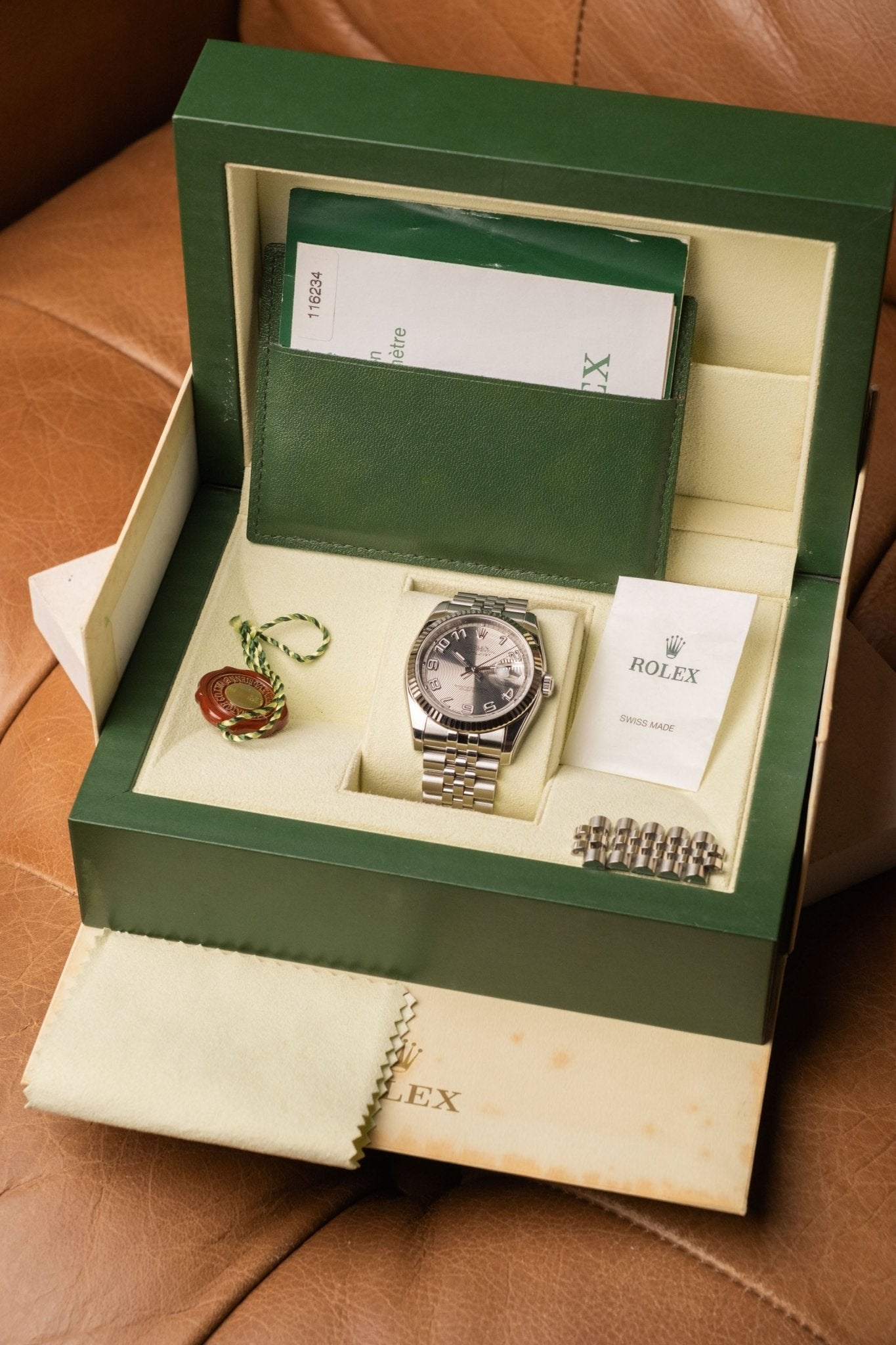 2009 Rolex Datejust 36 Concentric Racing Dial / Roulette Date "NOS" 116234 - Wristory