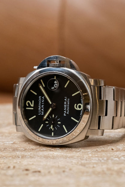 2011 Officine Panerai Luminor Marina PAM 00298 dial detail close-up