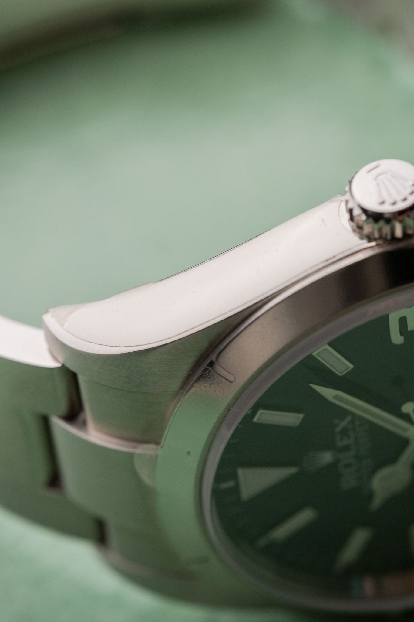 2011 Rolex Explorer 214270 Mark 1 case profile side view